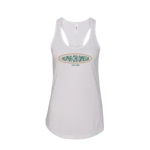 Alpha Chi Omega Beachy Trail Women's Ideal Racerback Tank Tank Top