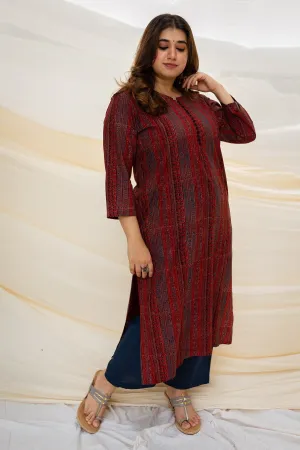 Aniha Ajrakh Madder Cotton Kurta