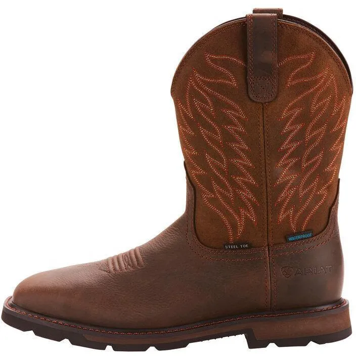 Ariat Men's Groundbreaker 10" Wide Sqr Stl Toe WP Work Boot - 10024992