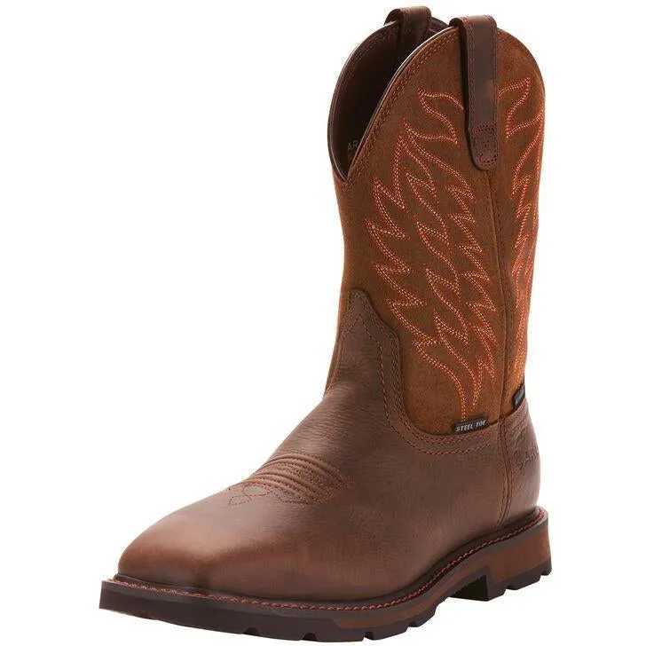 Ariat Men's Groundbreaker 10" Wide Sqr Stl Toe WP Work Boot - 10024992