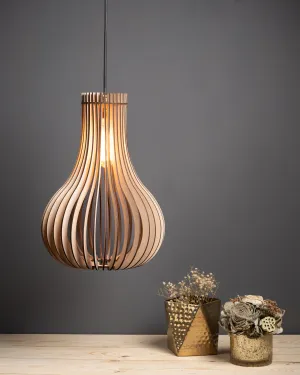 Barua  Ceiling Birch Wood Lamp