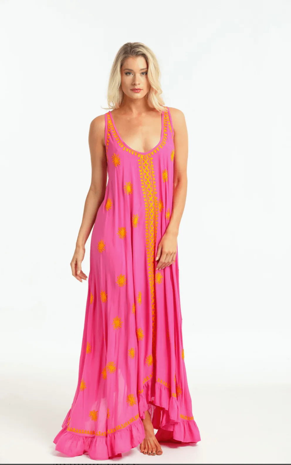 Beatrice Maxi Dress in Raspberry