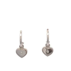 Chloe Heart 925 Sterling Silver Stud Dangling Earrings