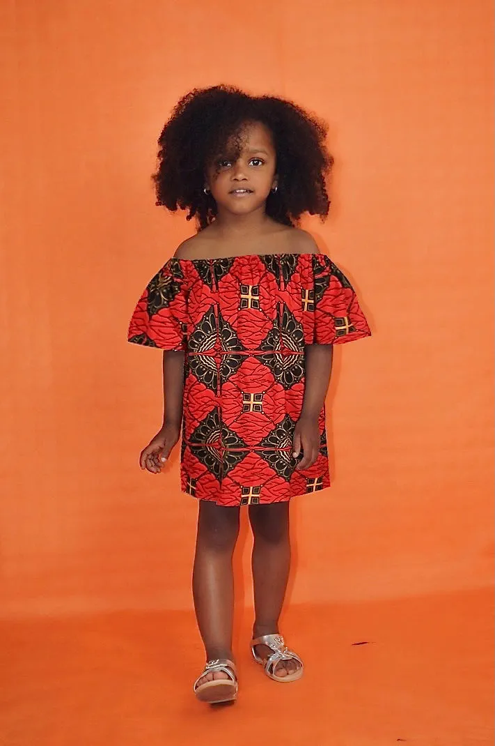 Girls Tribal Print Midi Dress