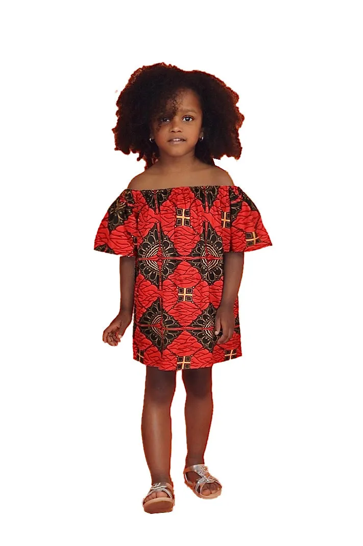 Girls Tribal Print Midi Dress