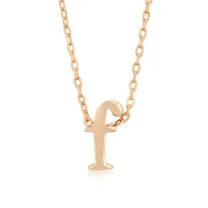 Initial F Rose Gold Pendant