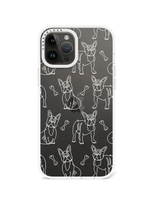 iPhone 12 Pro Max French Bulldog Minimal Line Phone Case