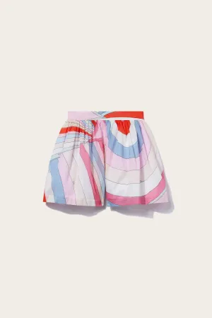 Iride-Print Cotton Shorts