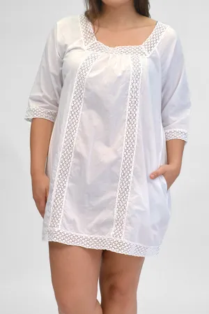 La Cera Plus Size Crochet Tunic Swim Cover Up