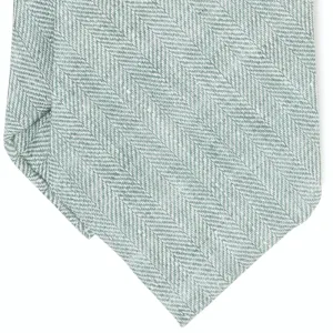 Linen Herringbone Hand-rolled Tie