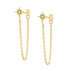 Lolita Opal Stud Drop Earrings