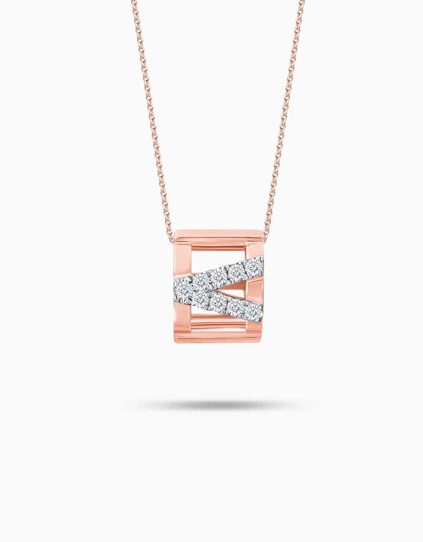 LVC Charmes Hexagon Barrel Diamond Pendant