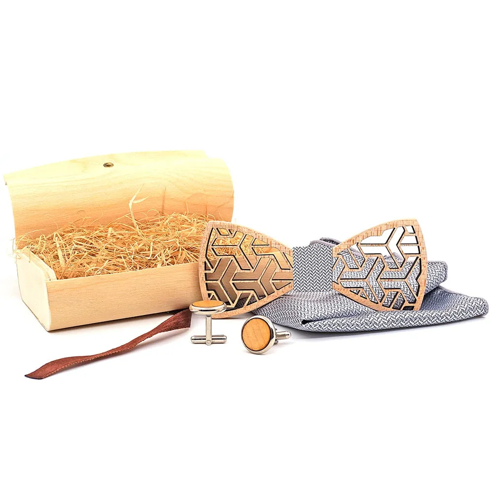 Matrix Wooden Bow Tie Set