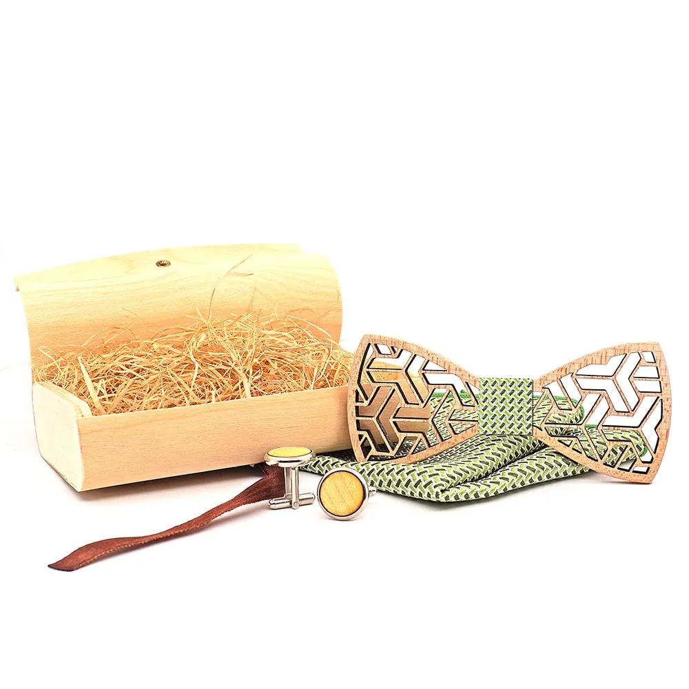 Matrix Wooden Bow Tie Set