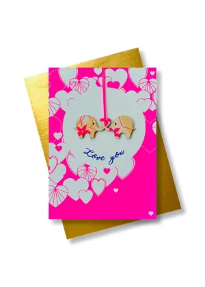 Pink Stories Love You Greeting Card