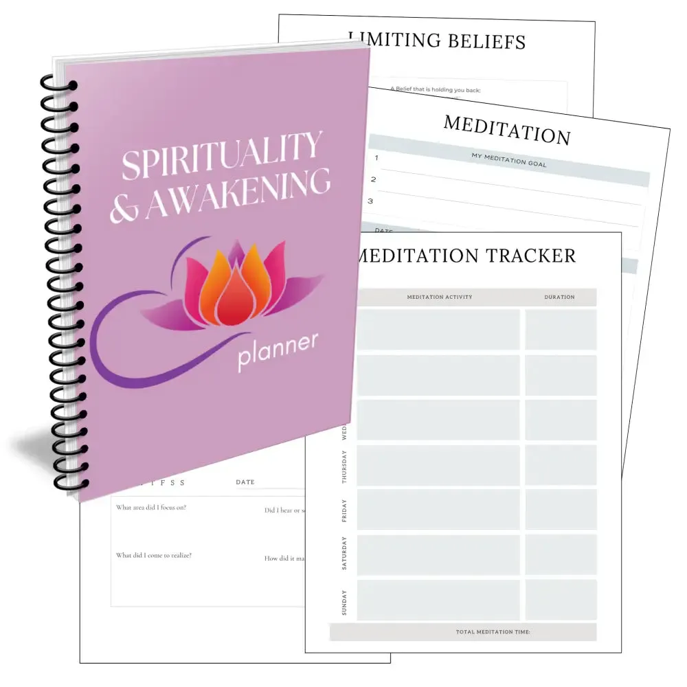 Premium Spirituality & Awakening Planner - PLR with Canva Template