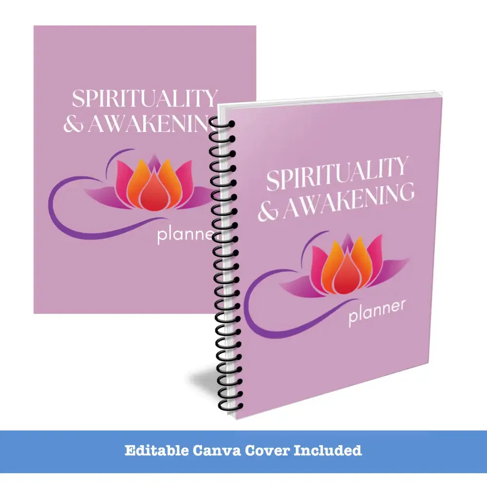 Premium Spirituality & Awakening Planner - PLR with Canva Template