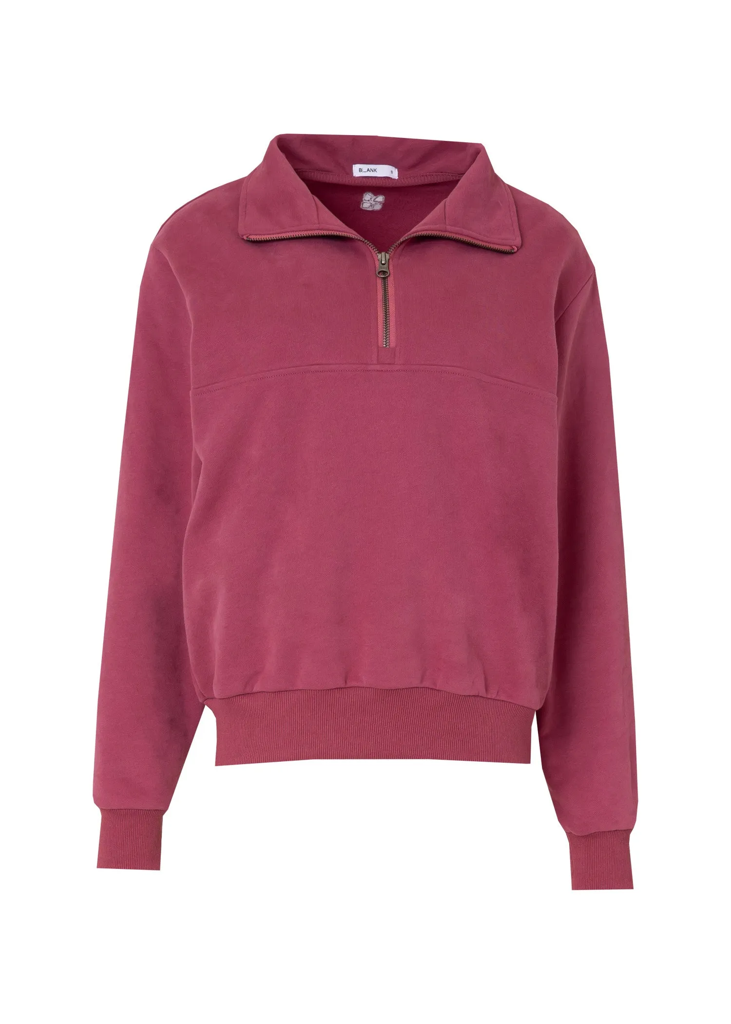 Raspberry Half Zip Sweatshirt