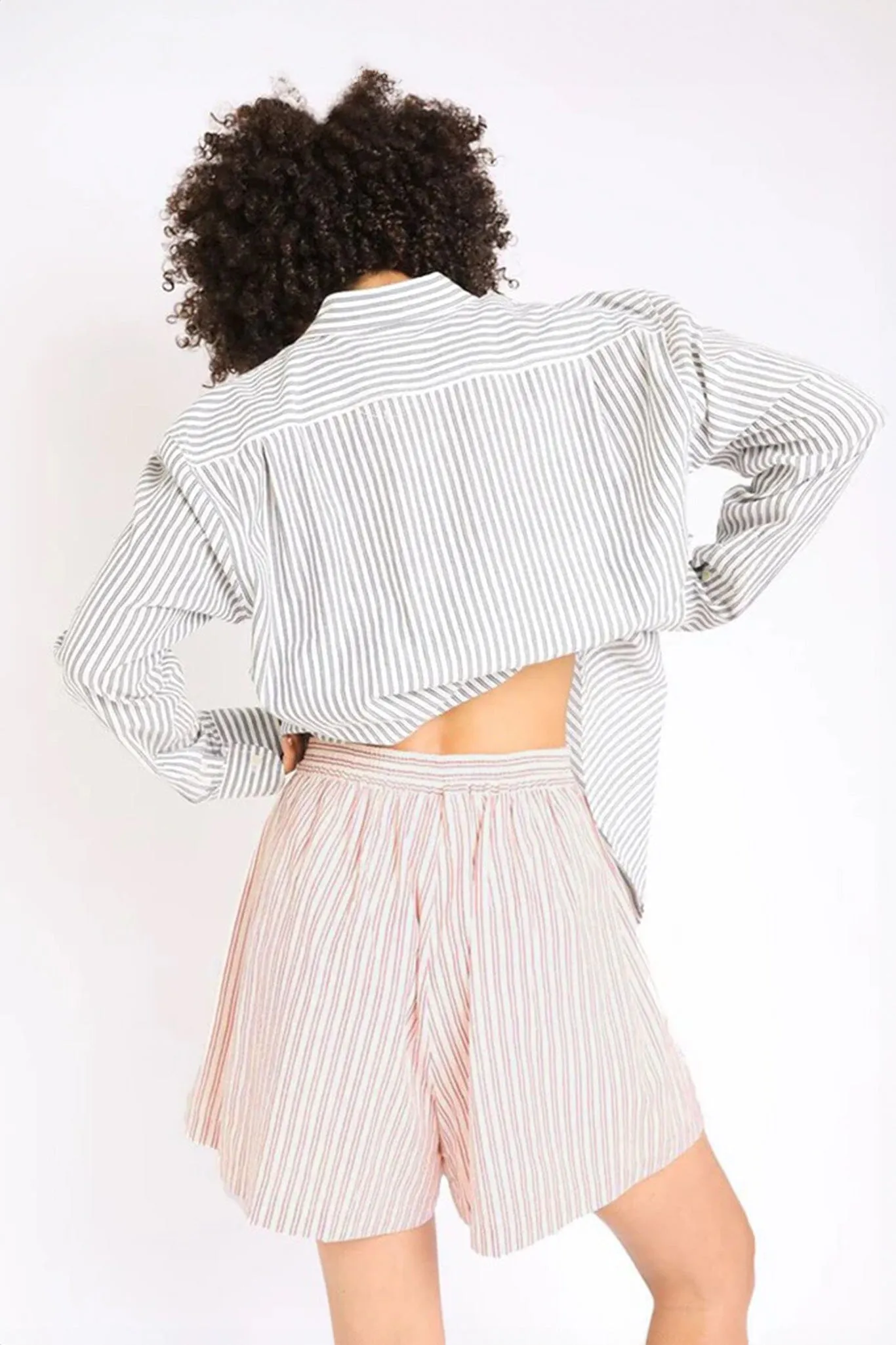 Seek Lola Shorts - Geranium Stripe