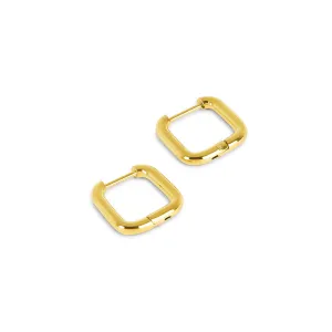 Square Huggie Hoop Earring - Gold